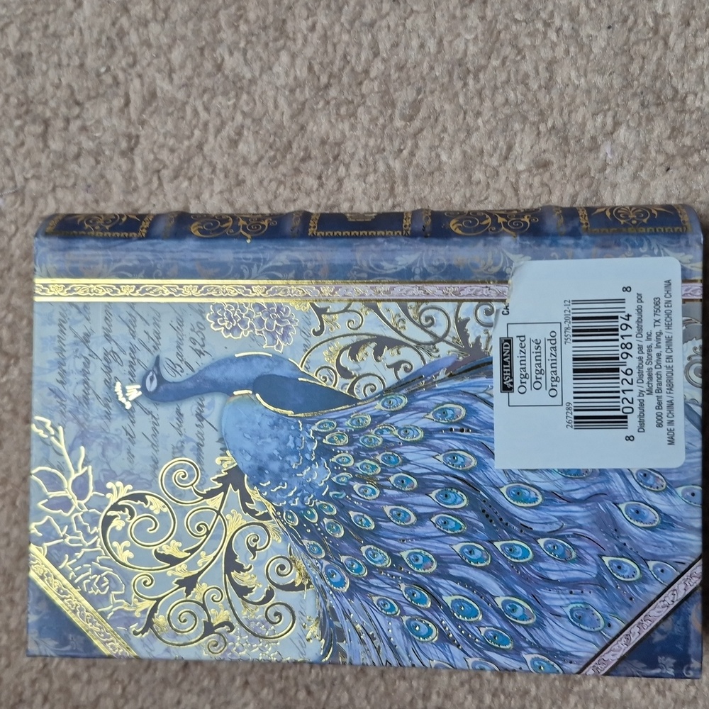 Punch Studio Peacock Decorative Storage Book, New With Tags - Picture 6 of 9